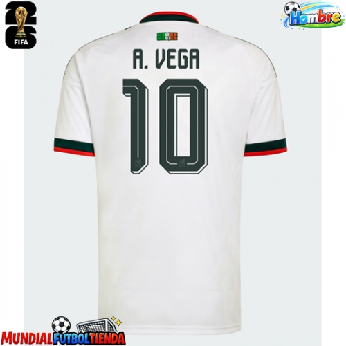 Camiseta México Alexis Vega #10 Segunda Equipación Replica Mundial 2026 mangas cortas